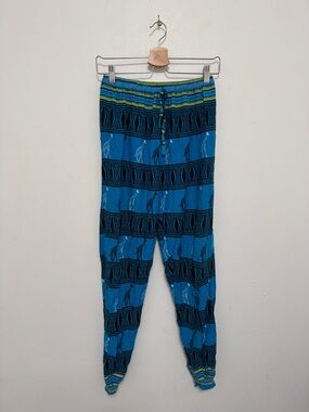 Blue Giraffe Cuffed Lounge Pants